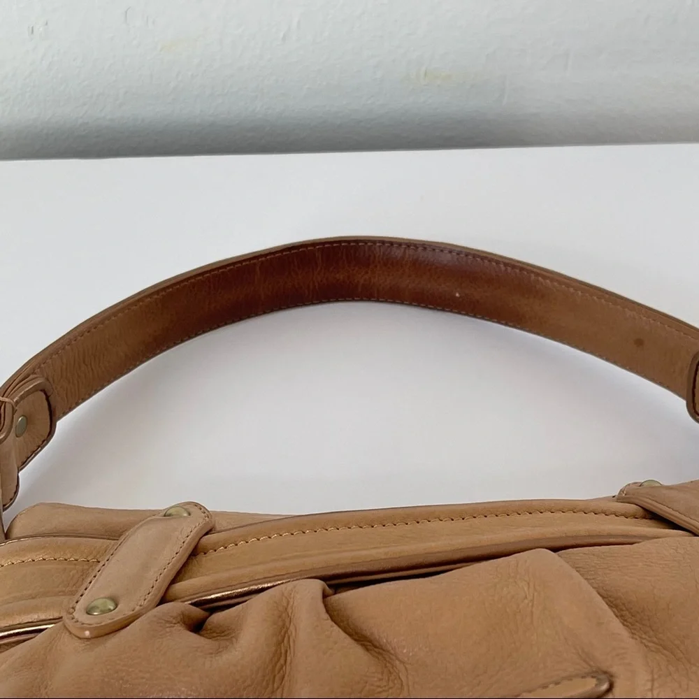 Cole Haan Kaylie Bag Tan Leather Hobo Shoulder Style Neutral Bag - Picture 7 of 10